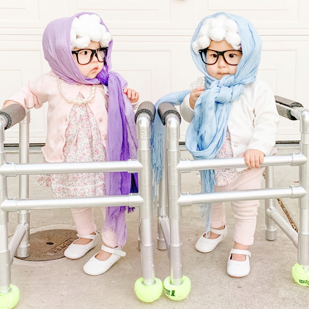 DIY Twins Old Lady Costumes